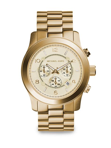 michael kors gold watch runway|michael kors oversized watch.